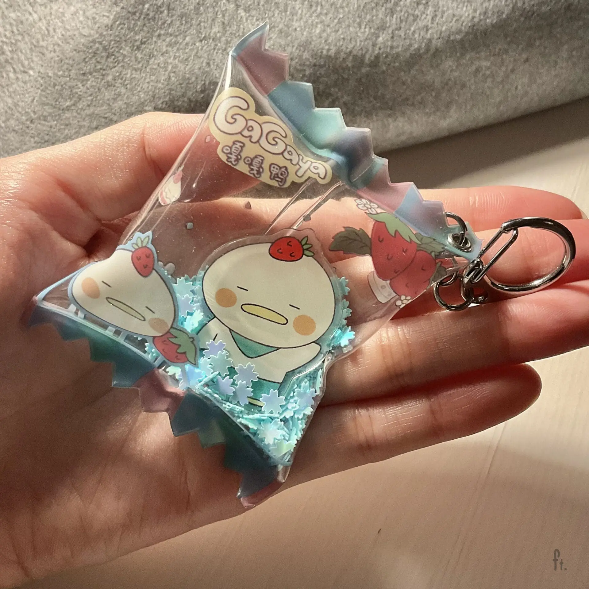 Gagaya Strawberry Duck Candy Bag Keychain