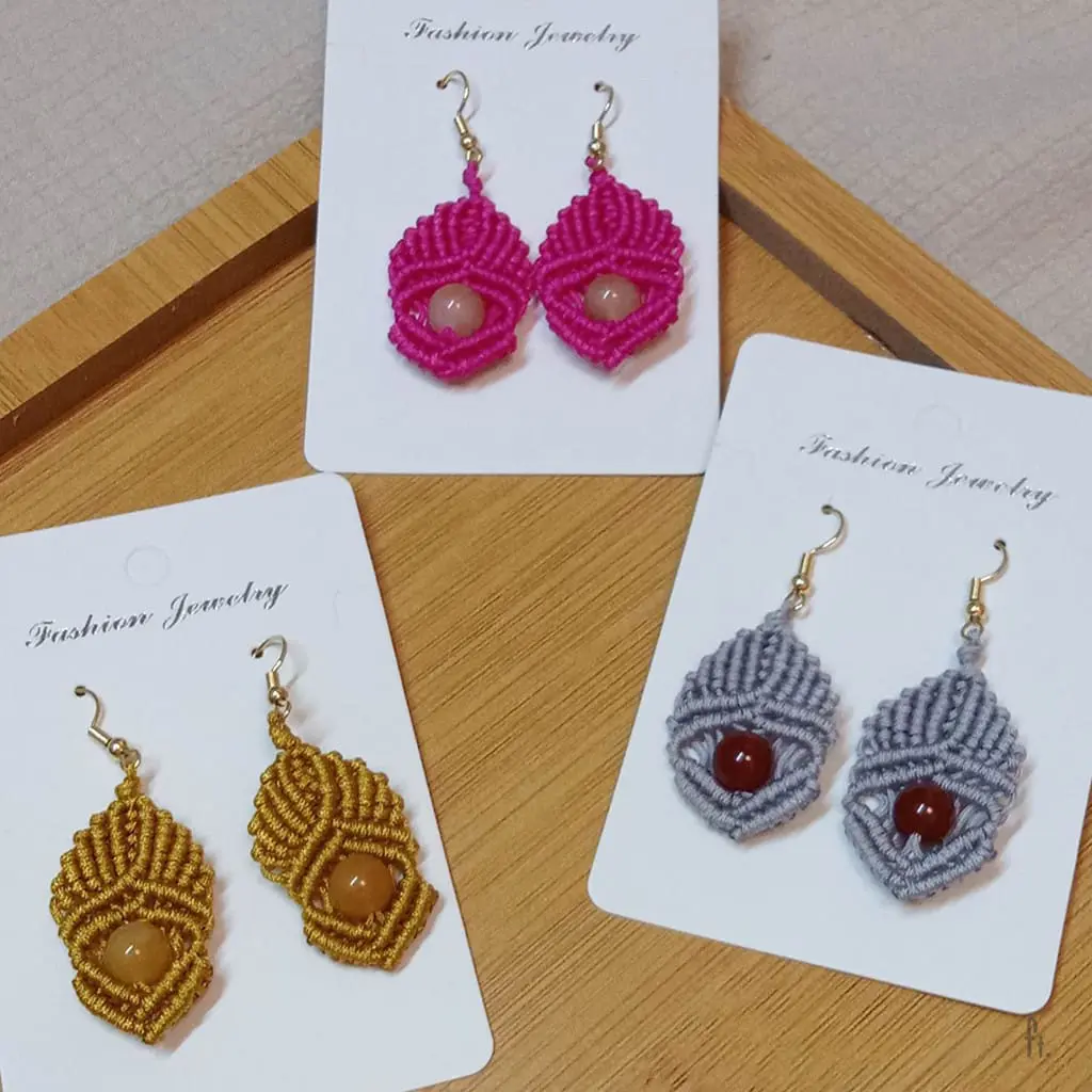 In the Nutshell- Handmade Macrame Earrings