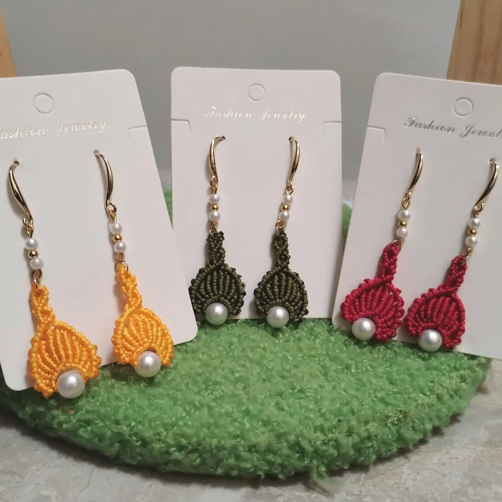 Ocean's Treasure - Handmade Macrame Earrings