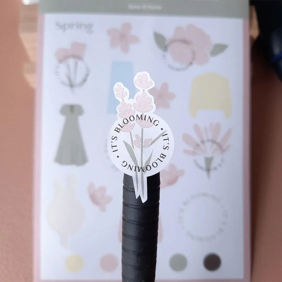 Spring fashion A6 Sticker sheet | Journal | Scrapbook | Stationary