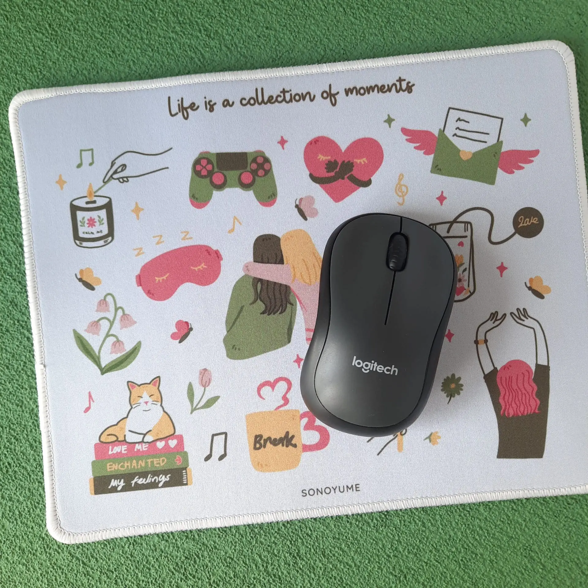 Self love illus mouse pad | Desk mat | Gaming pad | Non slip