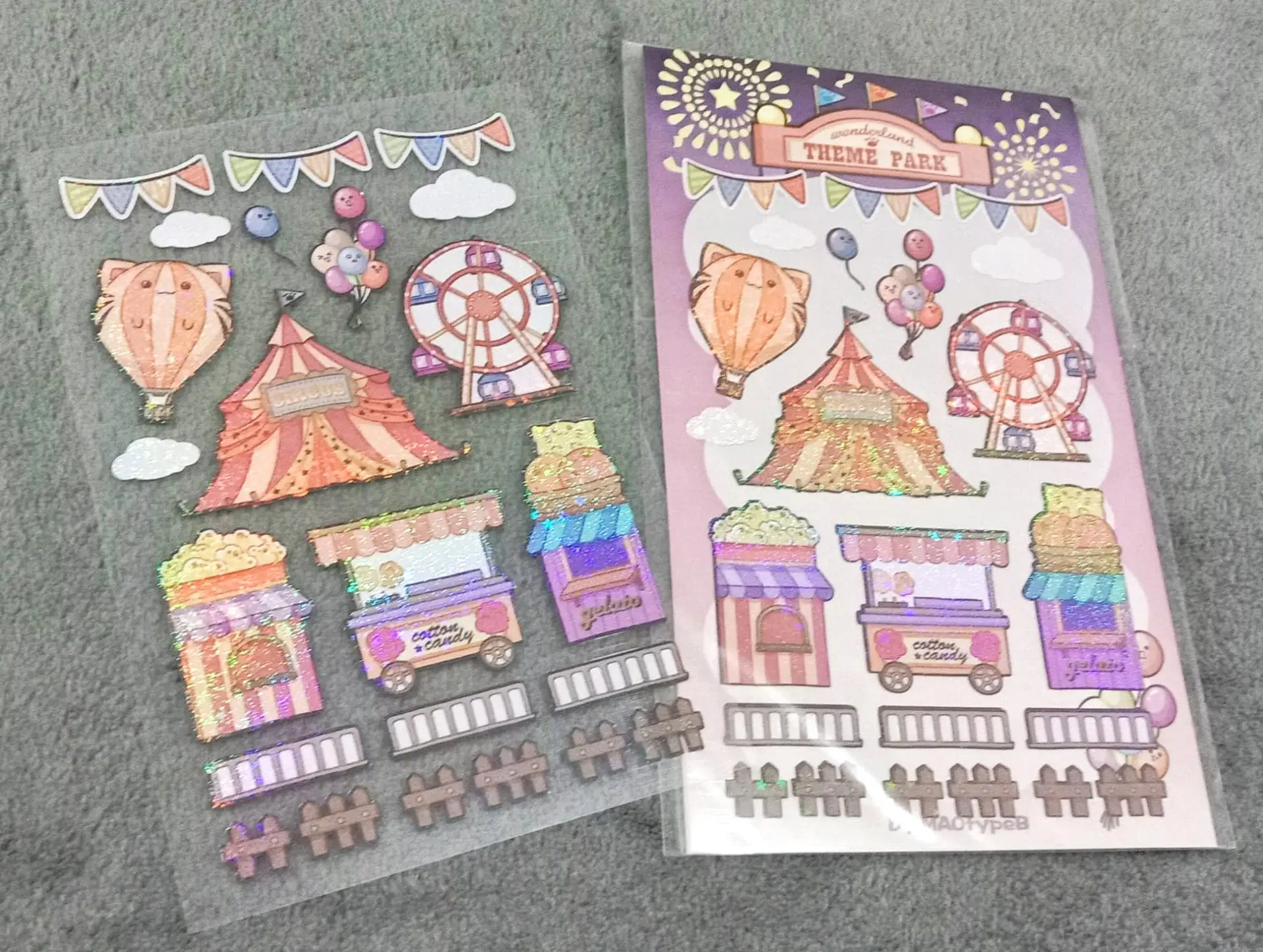 Theme Park - Transparent Sticker Sheet