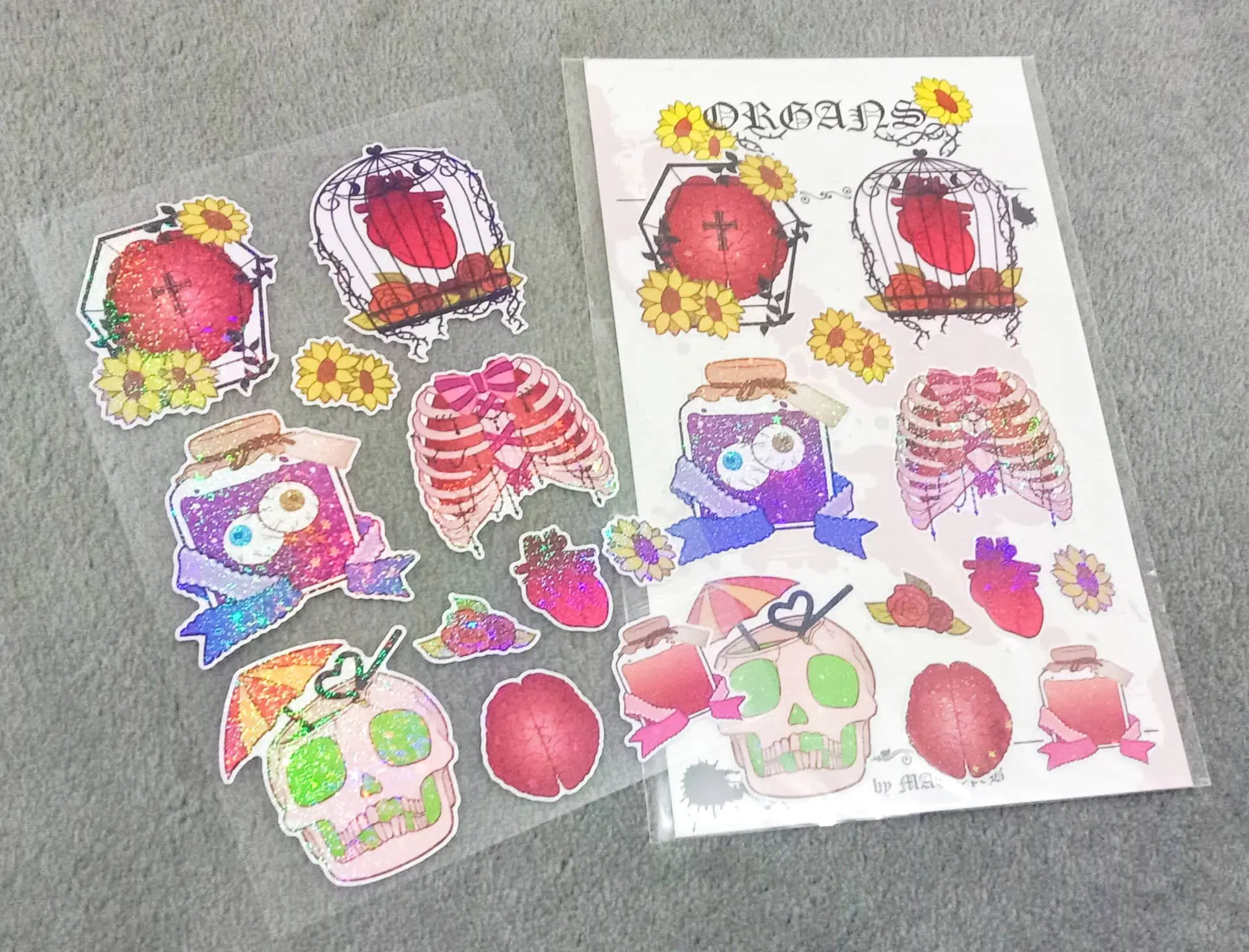 Organ - Transparent Sticker Sheet