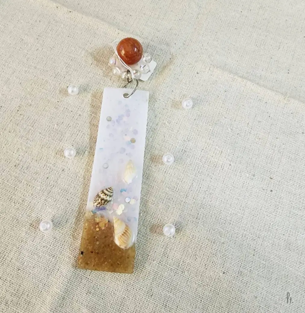 Li'Annette Snow on the Beach Resin Bookmark