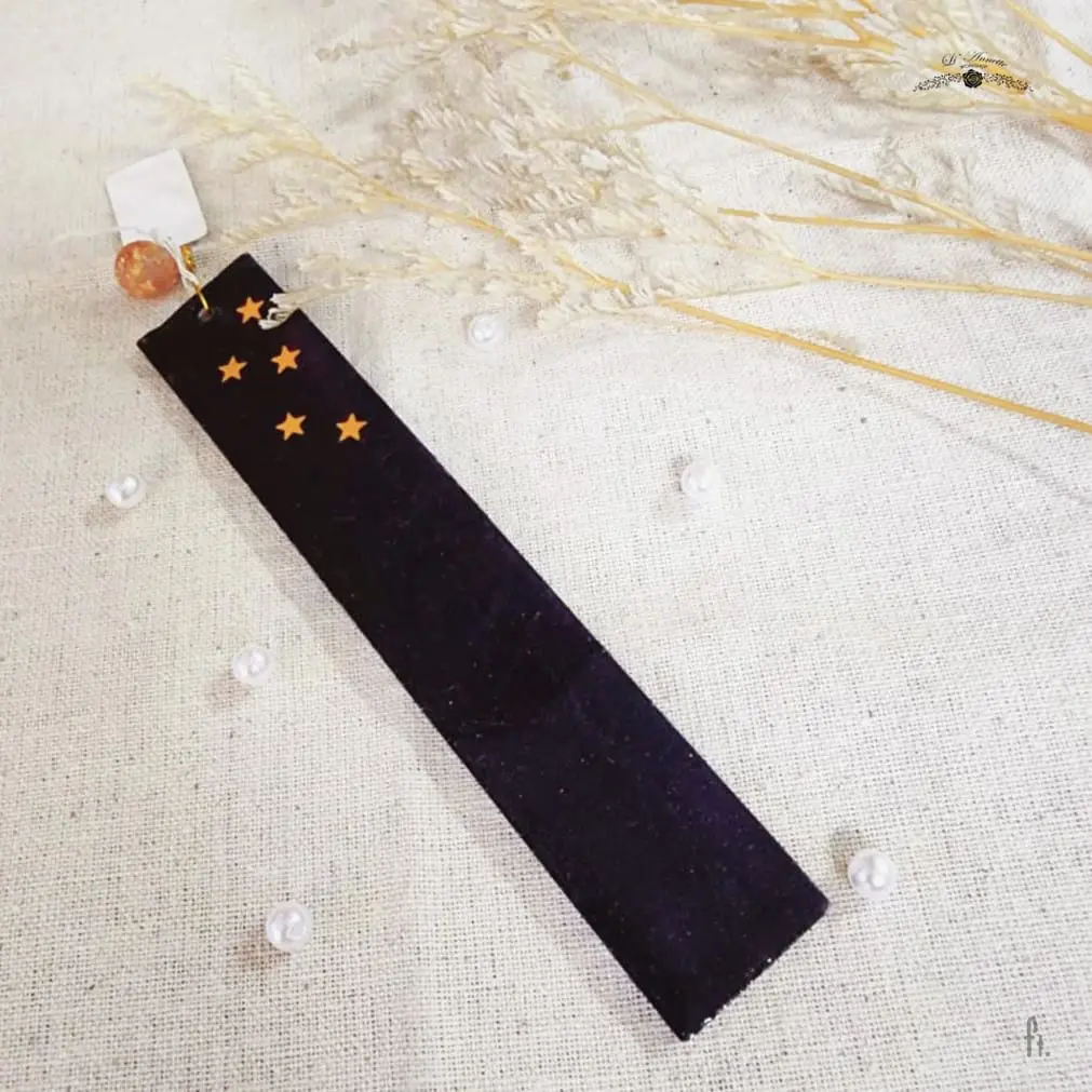 Li'Annette Purple Starry Night Resin Bookmark