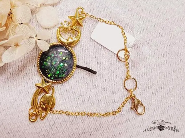 Li'Annette Galaxy Resin Alloy Metallic Bracelet