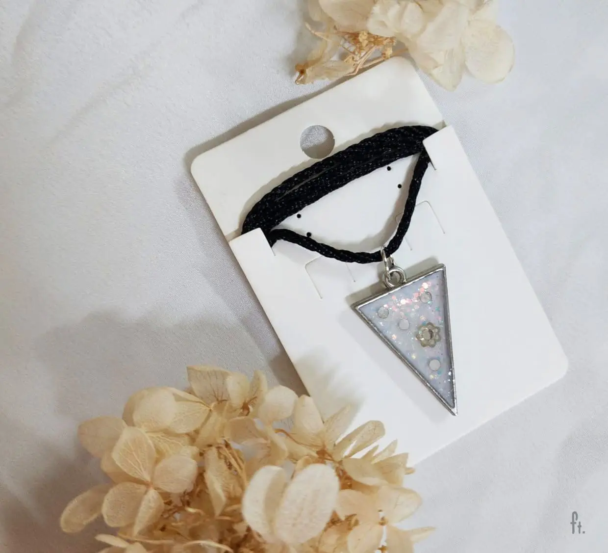 Li'Annette Snow Flower Resin Necklace