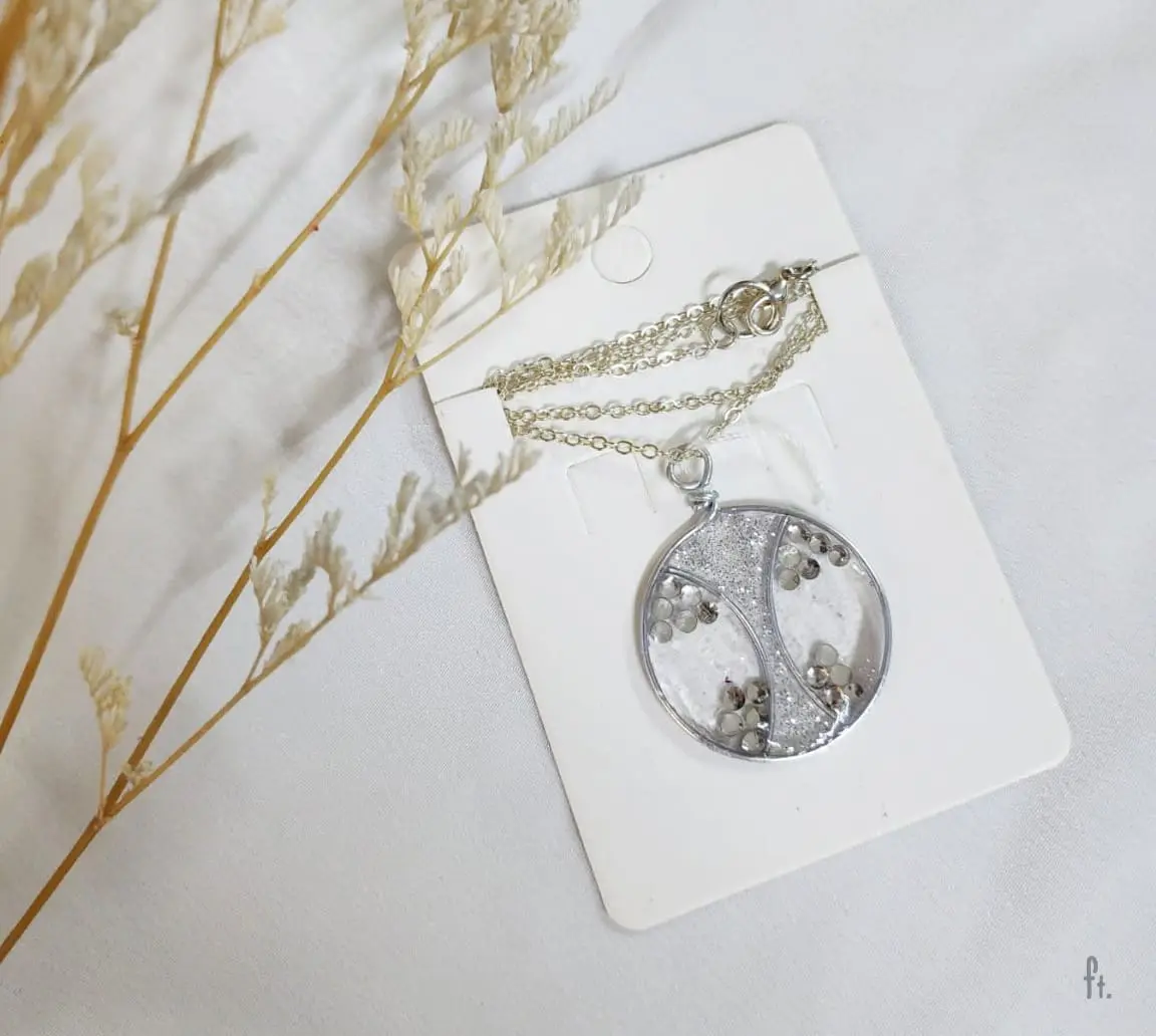 Li'Annette Snow Tree Resin Necklace