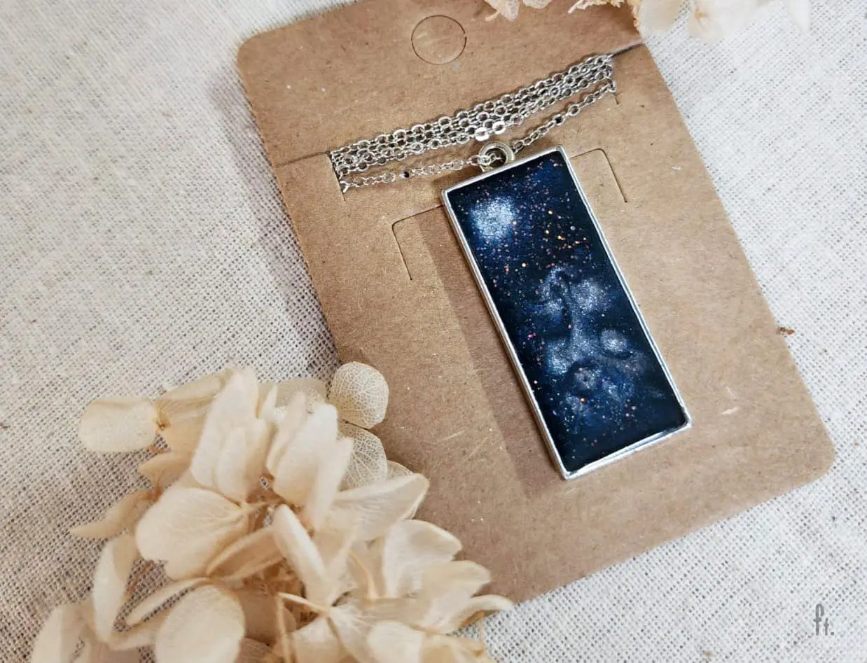 Li'Annette Midnight Moonlight Resin Necklace