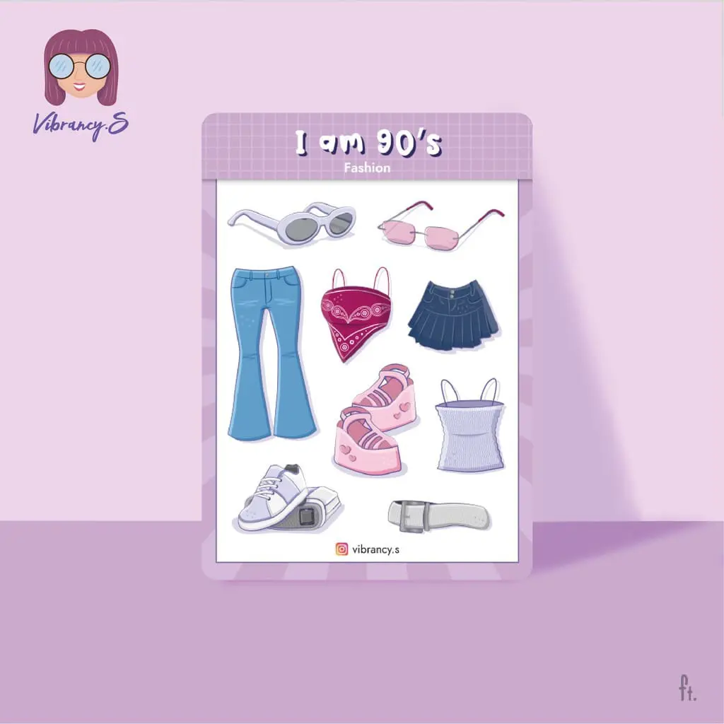 I am 90’s Sticker Sheet – Fashion