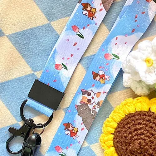 Lanyard & Wrist Lanyard - Tulip & Cats
