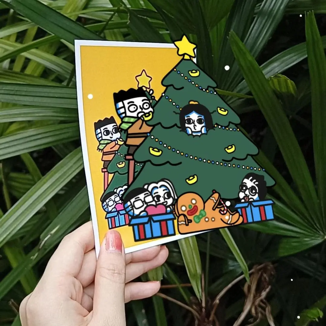 [Post Card A6] Merry Christmas Postcard Gift | Scream