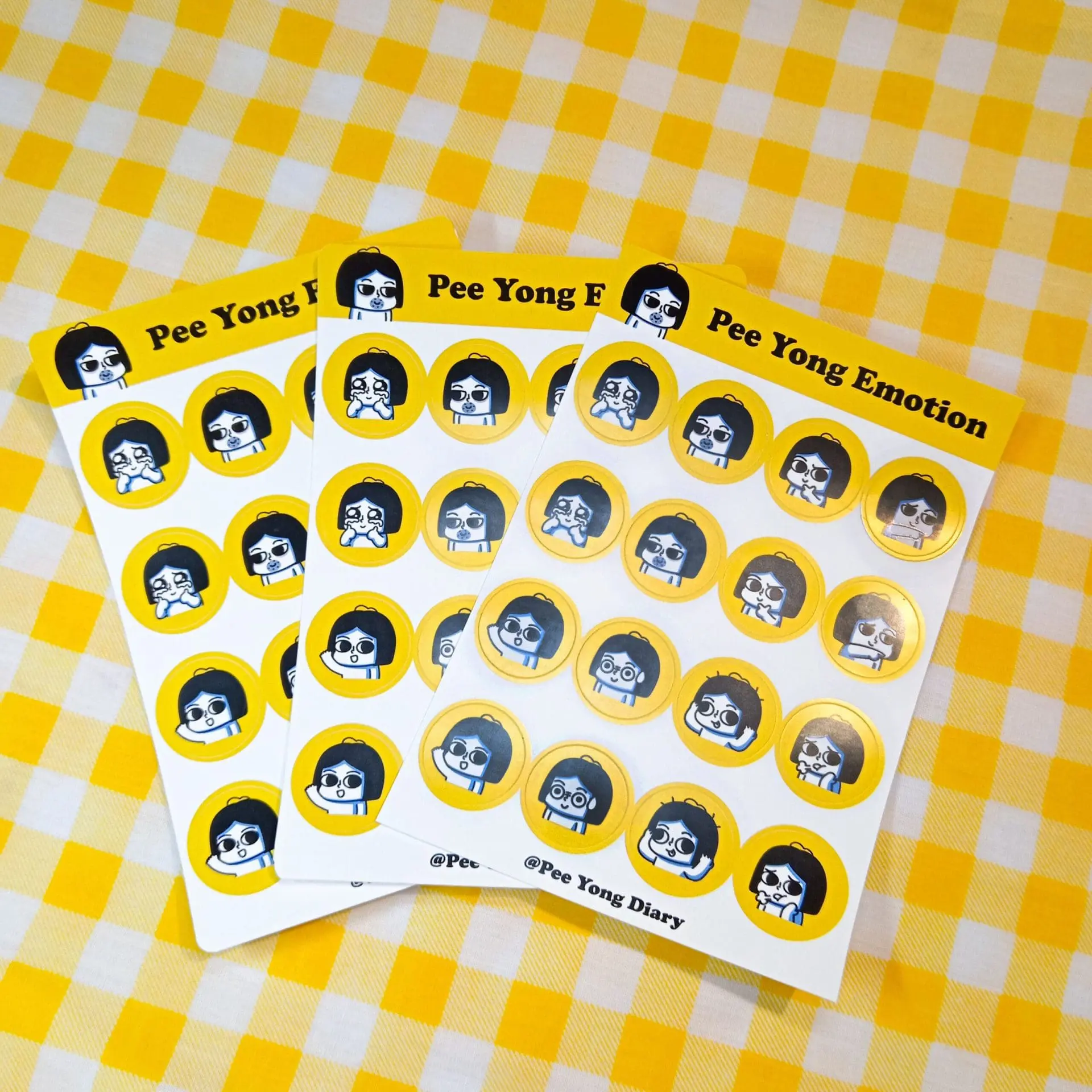 [A6 Sticker Sheet] Pee Yong Diary Sticker Sheet/Kiss Cut Sticker/Waterproof