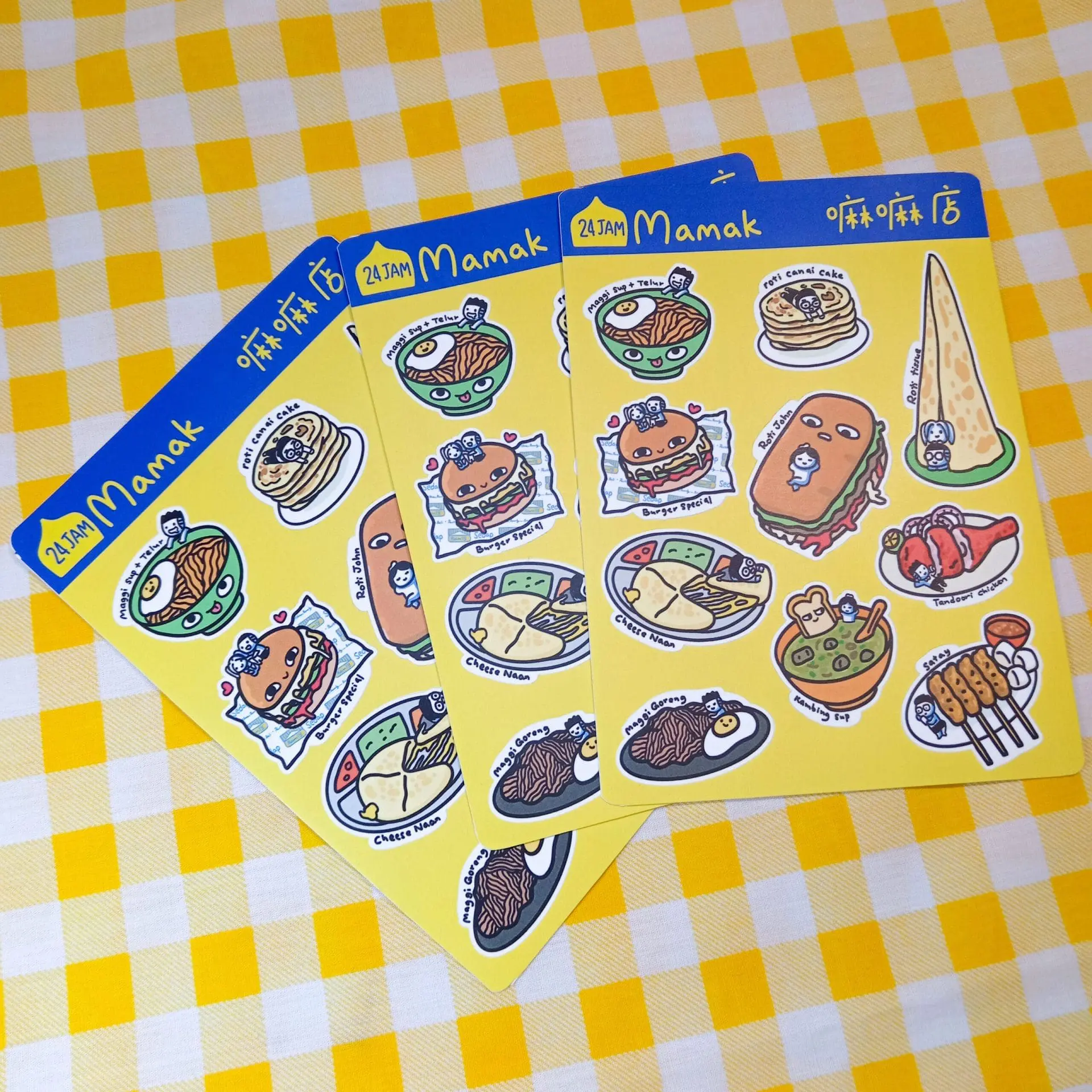 [A6 Sticker Sheet] Mamak Foodie Sticker Sheet/Kiss Cut Sticker/Waterproof