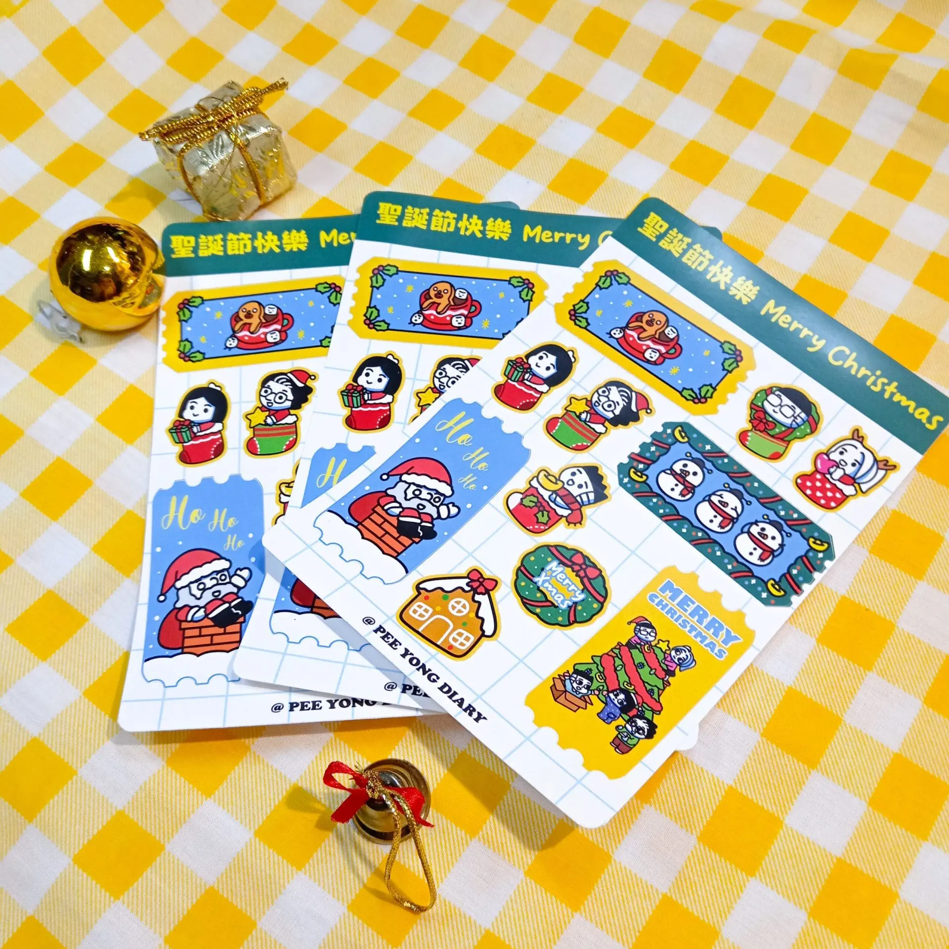 [A6 Sticker Sheet] Merry Christmas Sticker Sheet/Kiss Cut Sticker/Waterproof