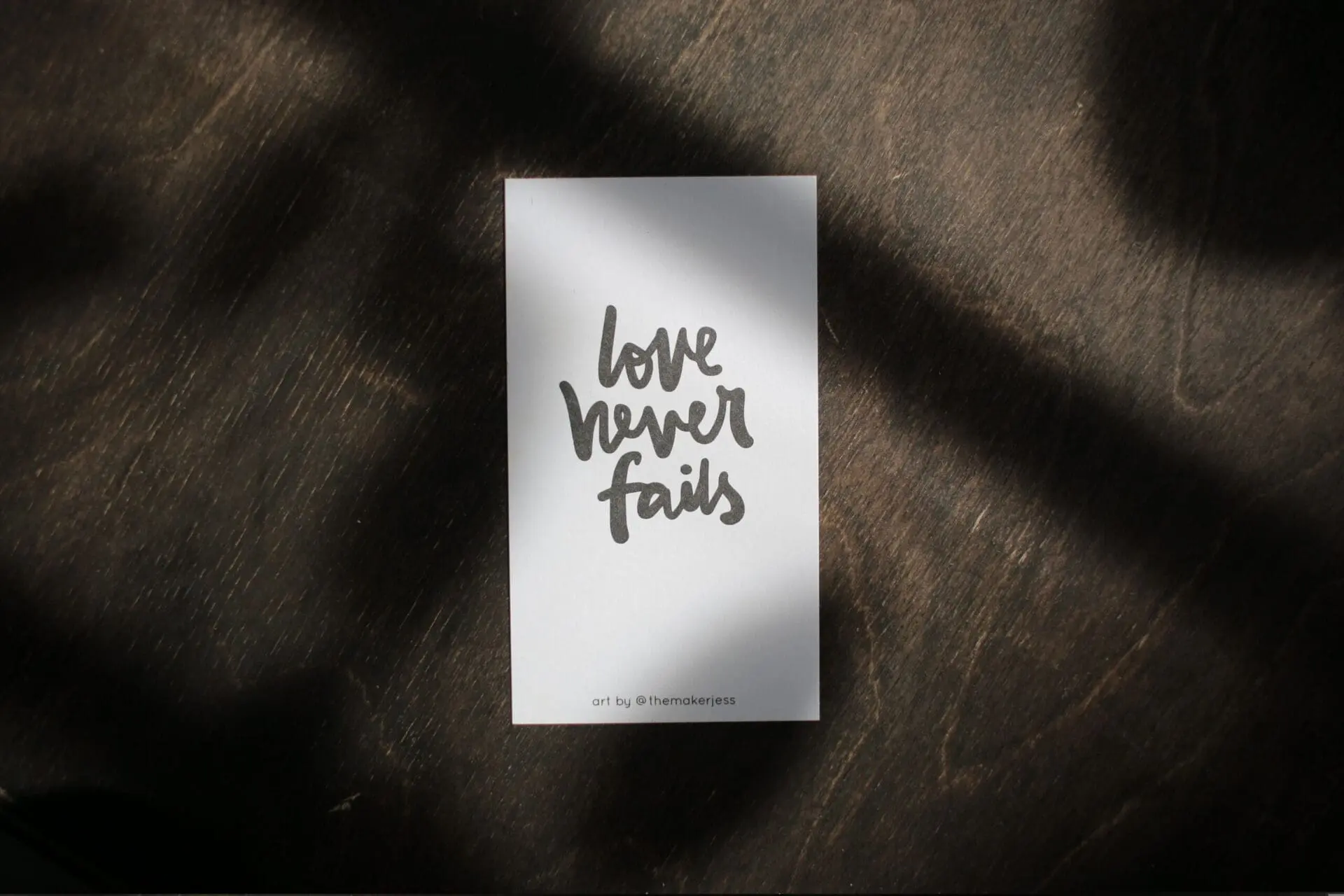 Love Never Fails | Mini Bookmark