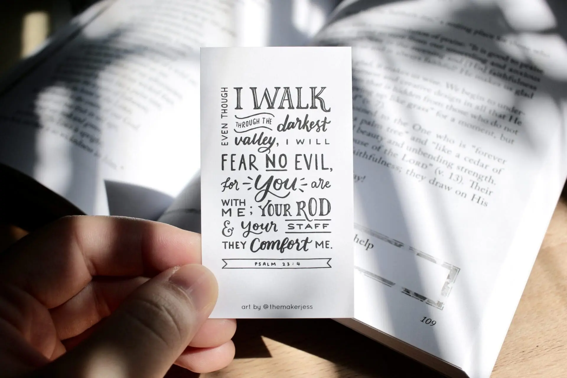 Psalm 23:4 | Mini Bookmark
