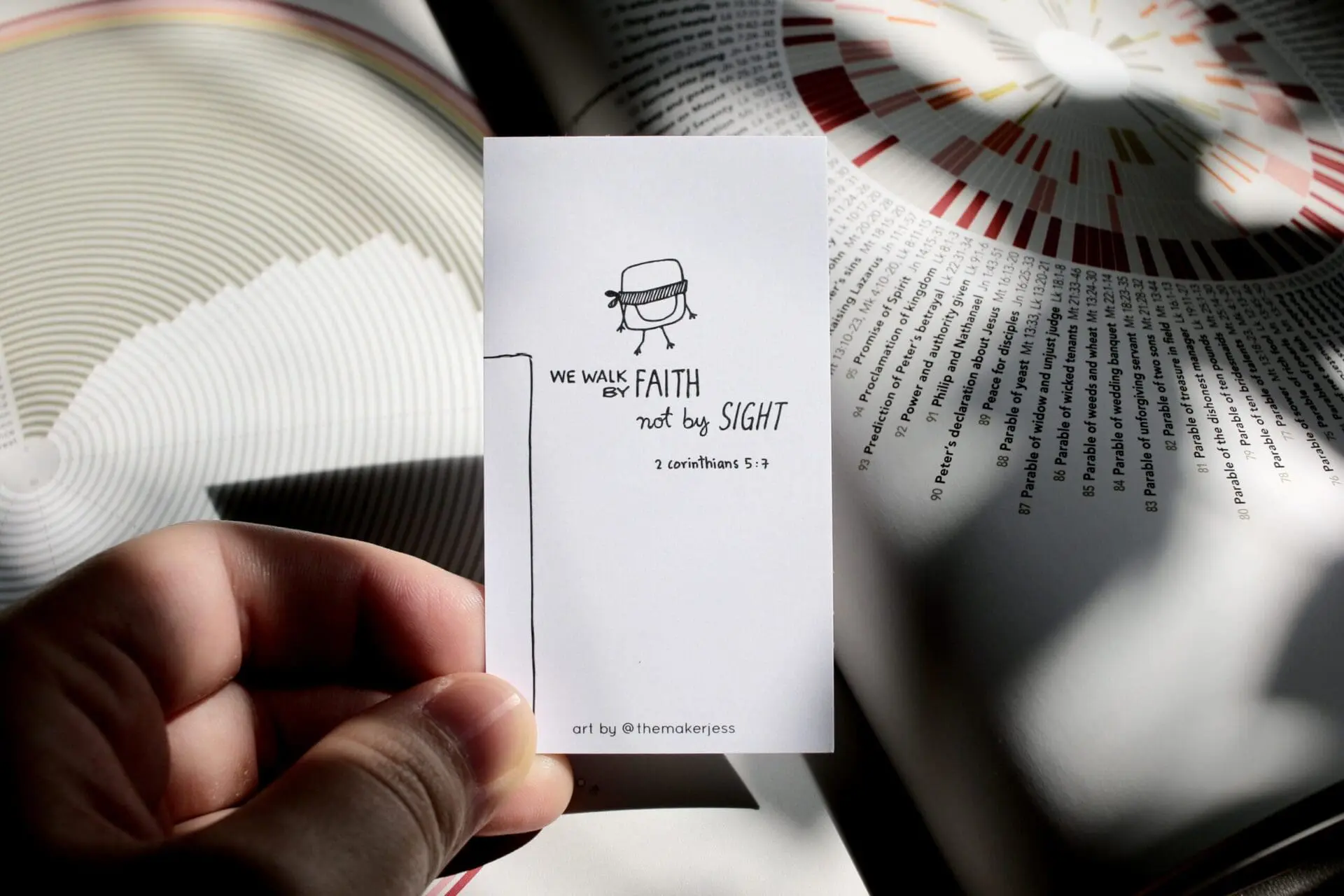 Walk By Faith | Mini Bookmark