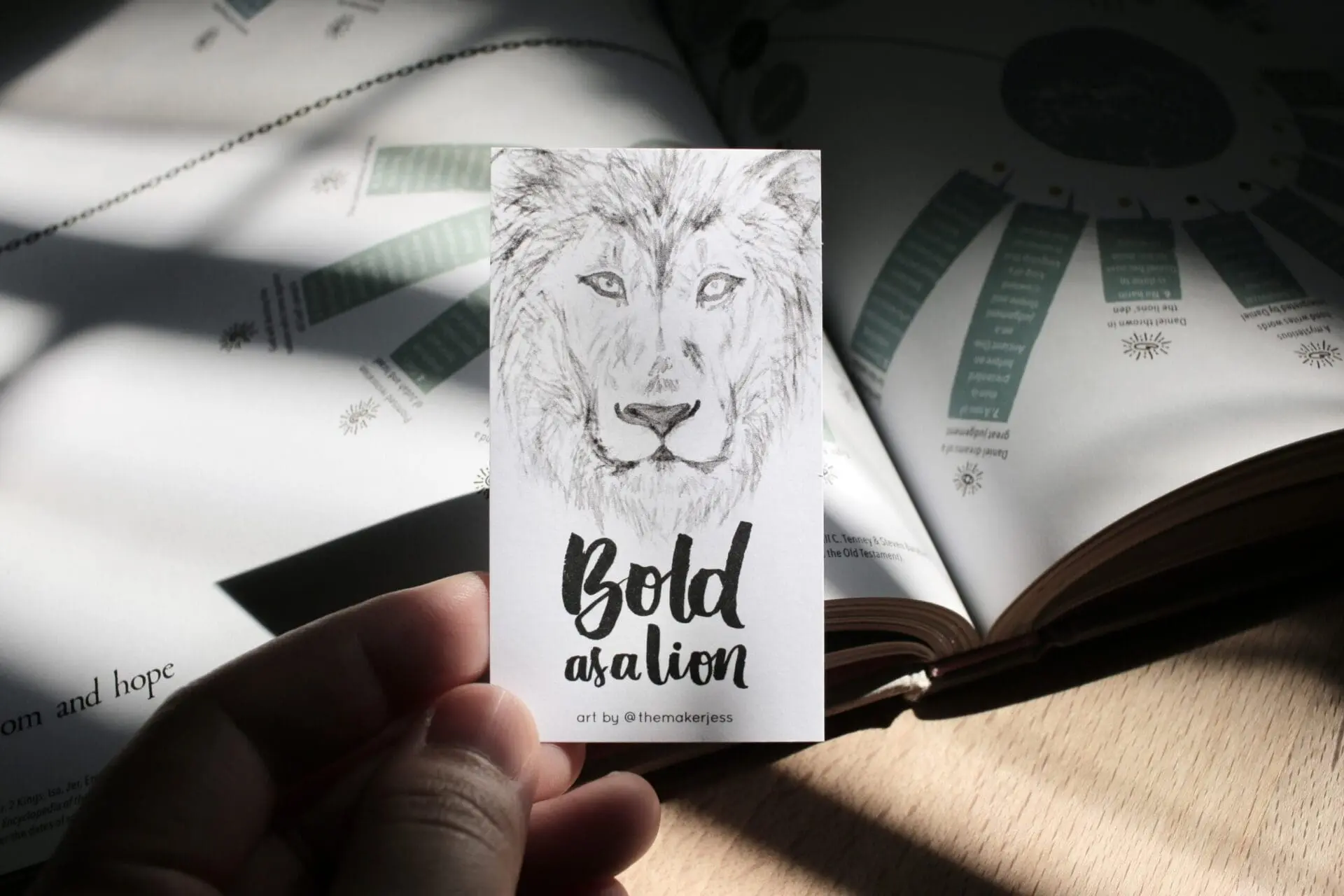 Bold As A Lion | Mini Bookmark