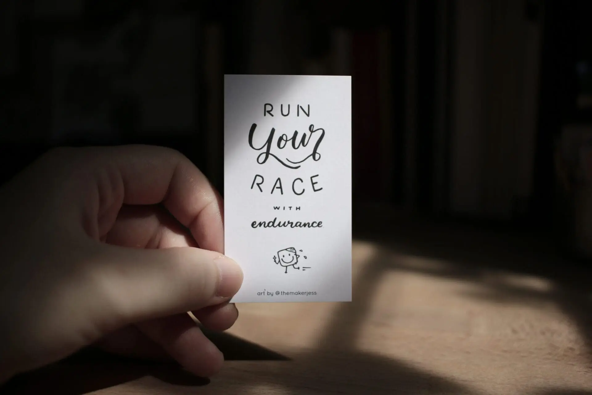 Run Your Race | Mini Bookmark