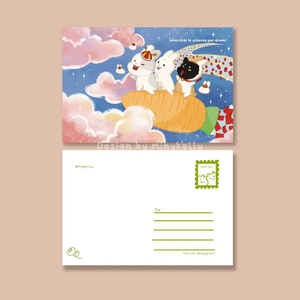 Postcard - Carrot Rocket