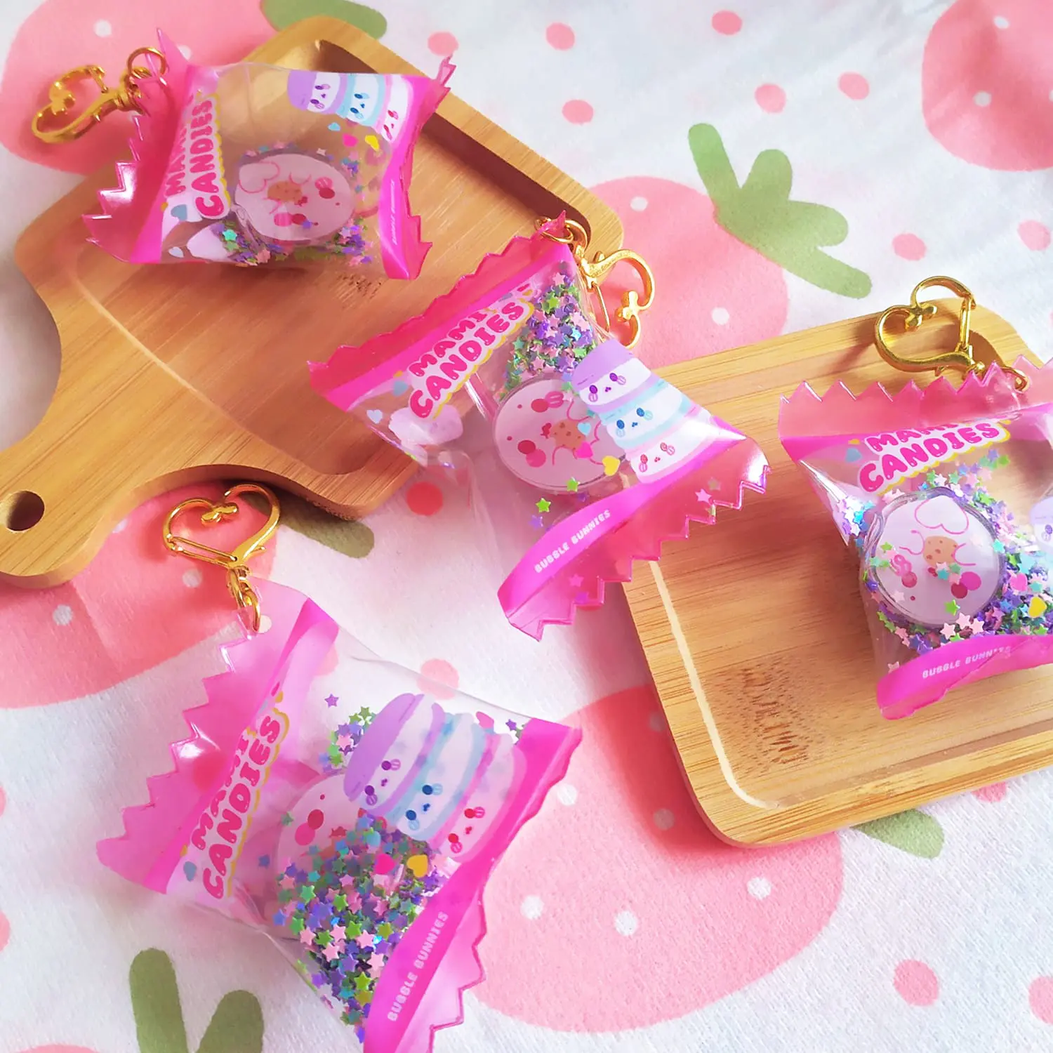 Harp Seal Shaker Candy Pillow Keychains