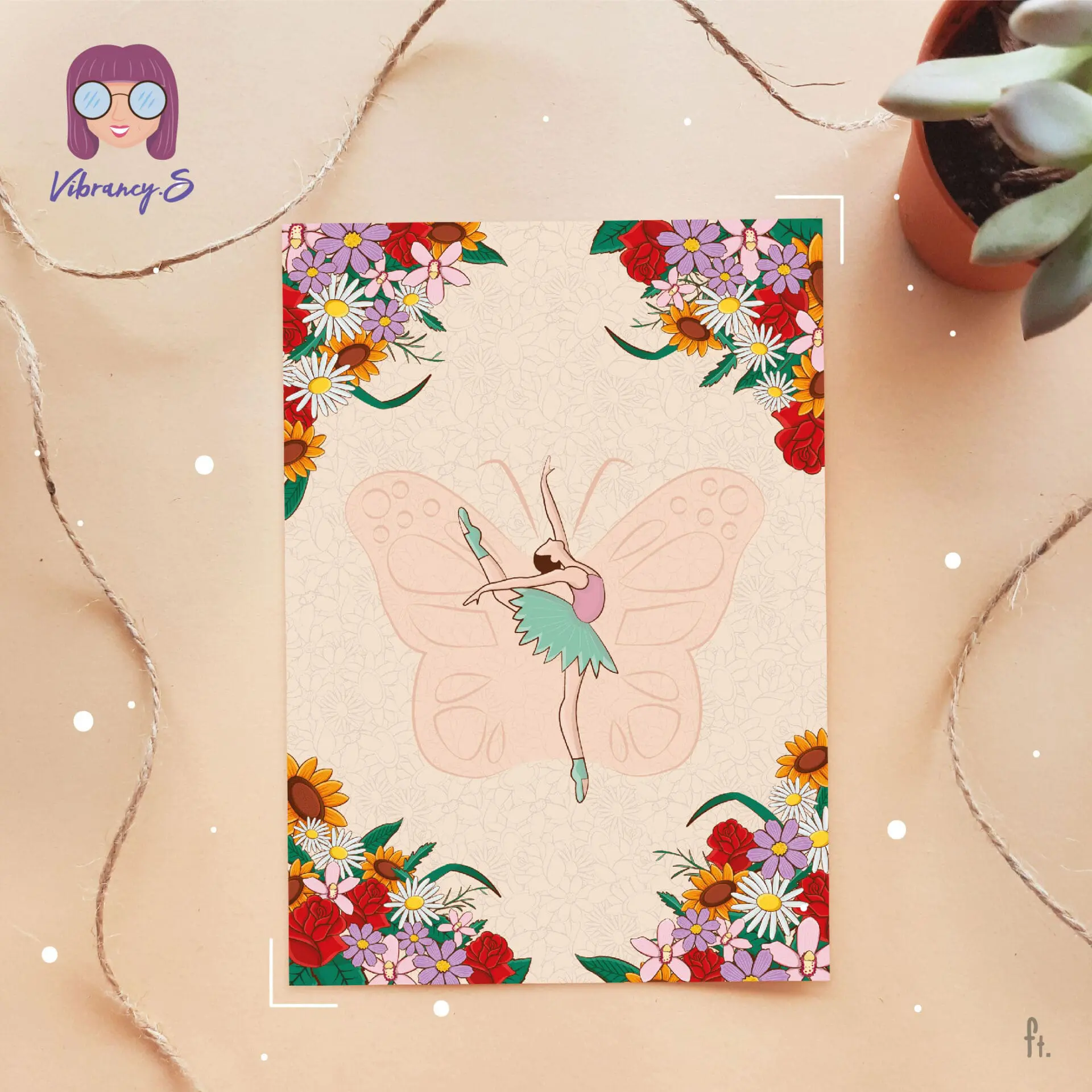 Flower Fairy - Artprint / Postcard
