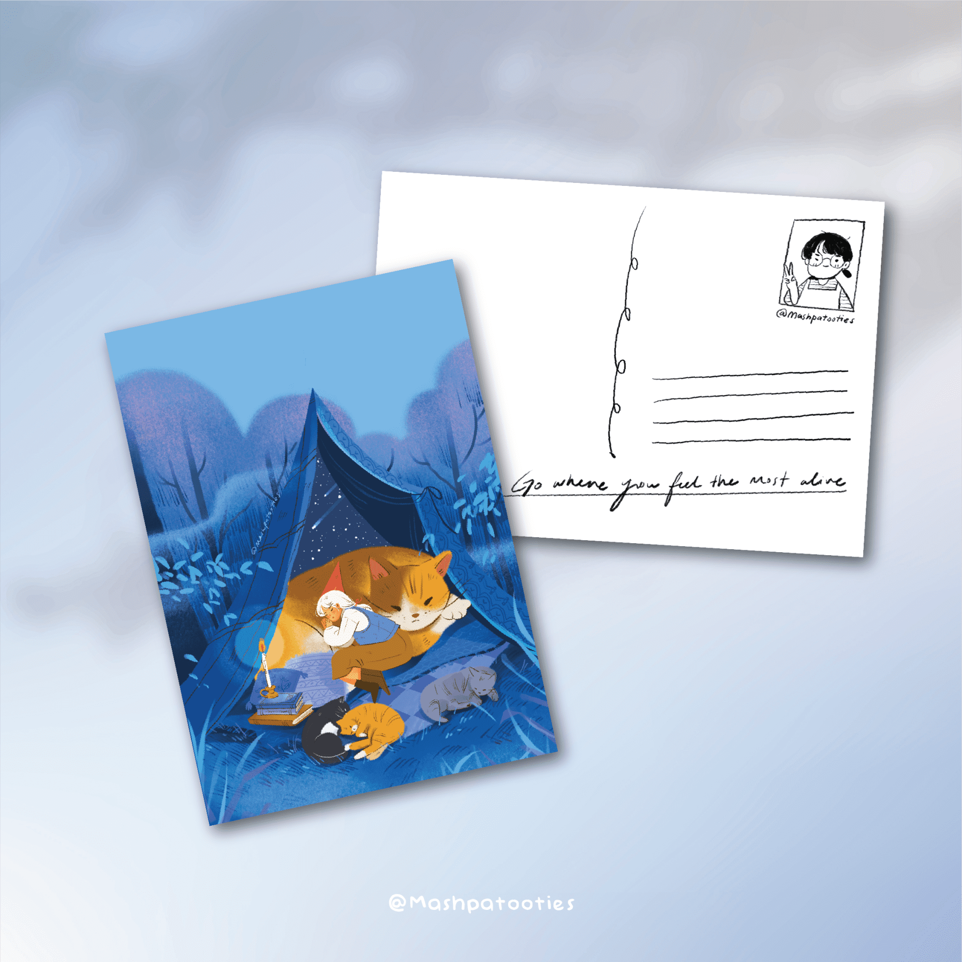 Postcard Sleeping Forest