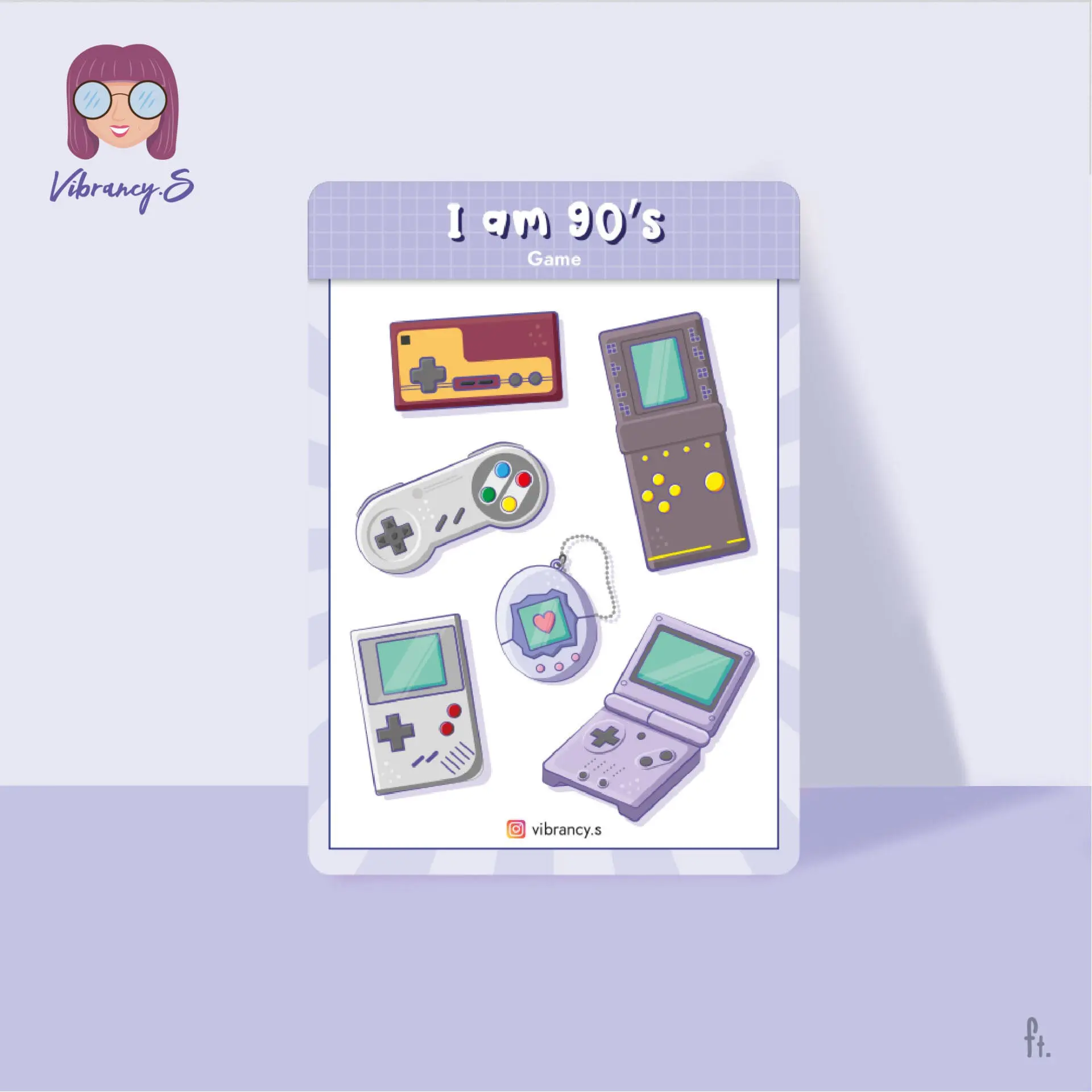 I am 90's Sticker Sheet - Game