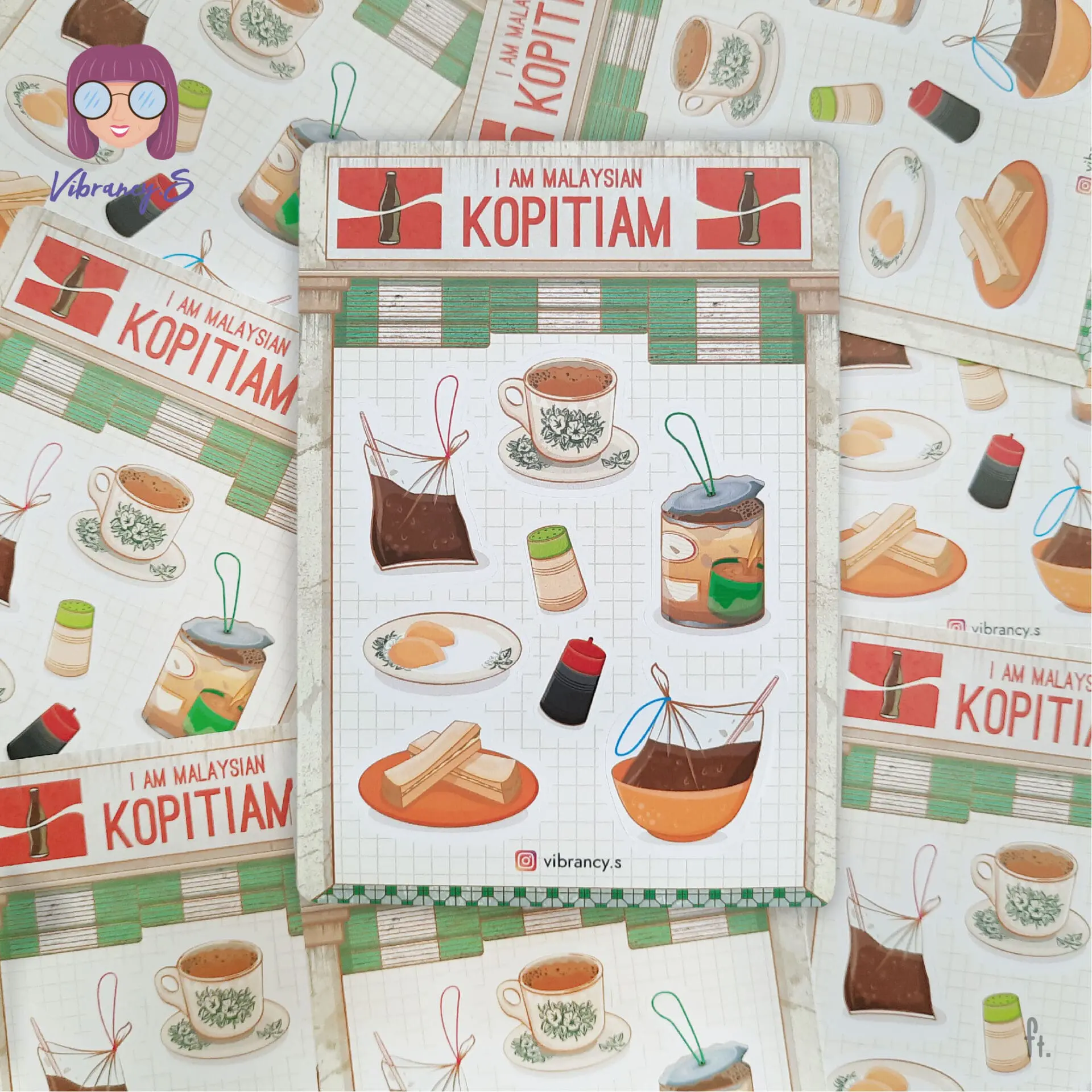 I am Malaysian Sticker Sheet – Kopitiam / Coffee Shop