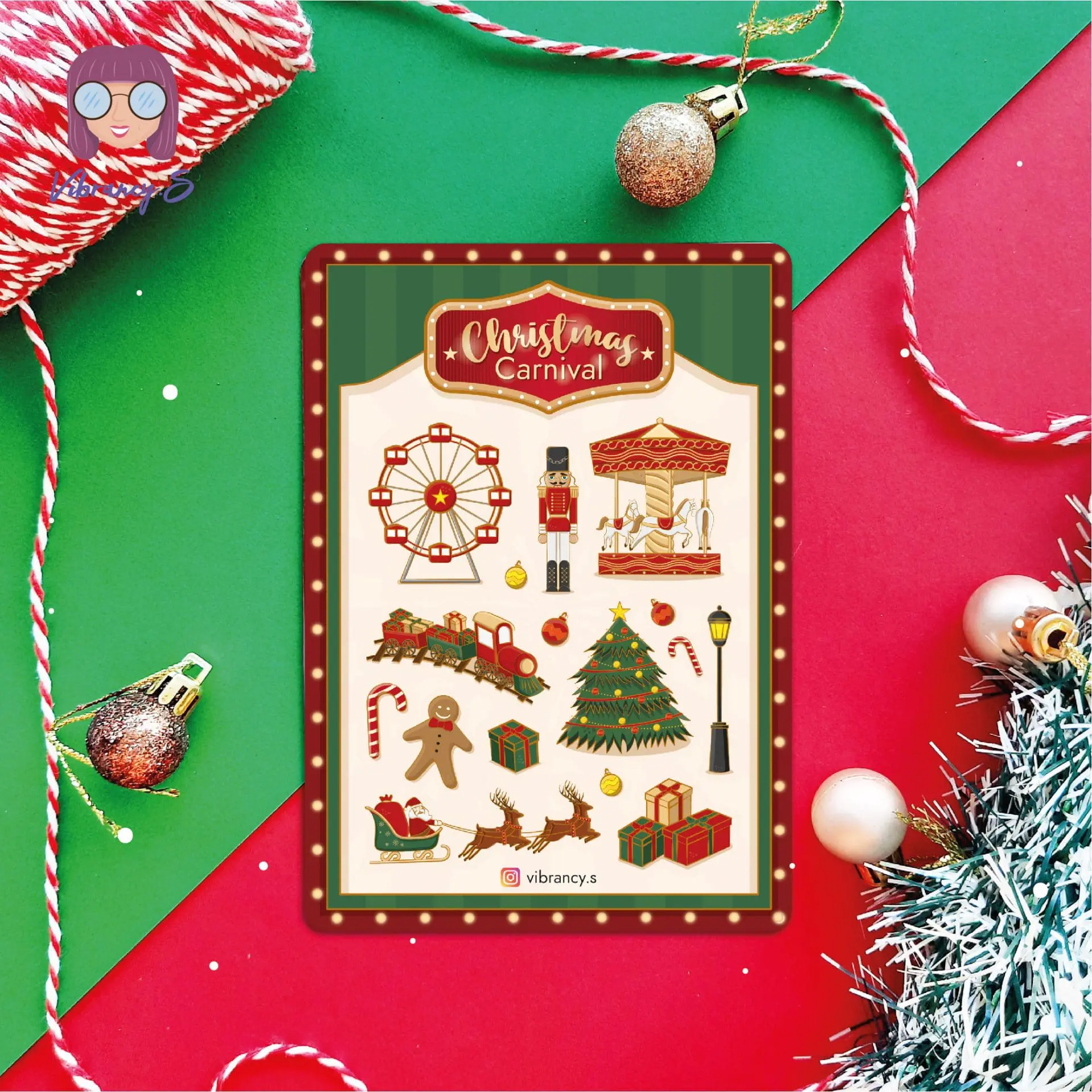 Christmas Carnival Sticker Sheet