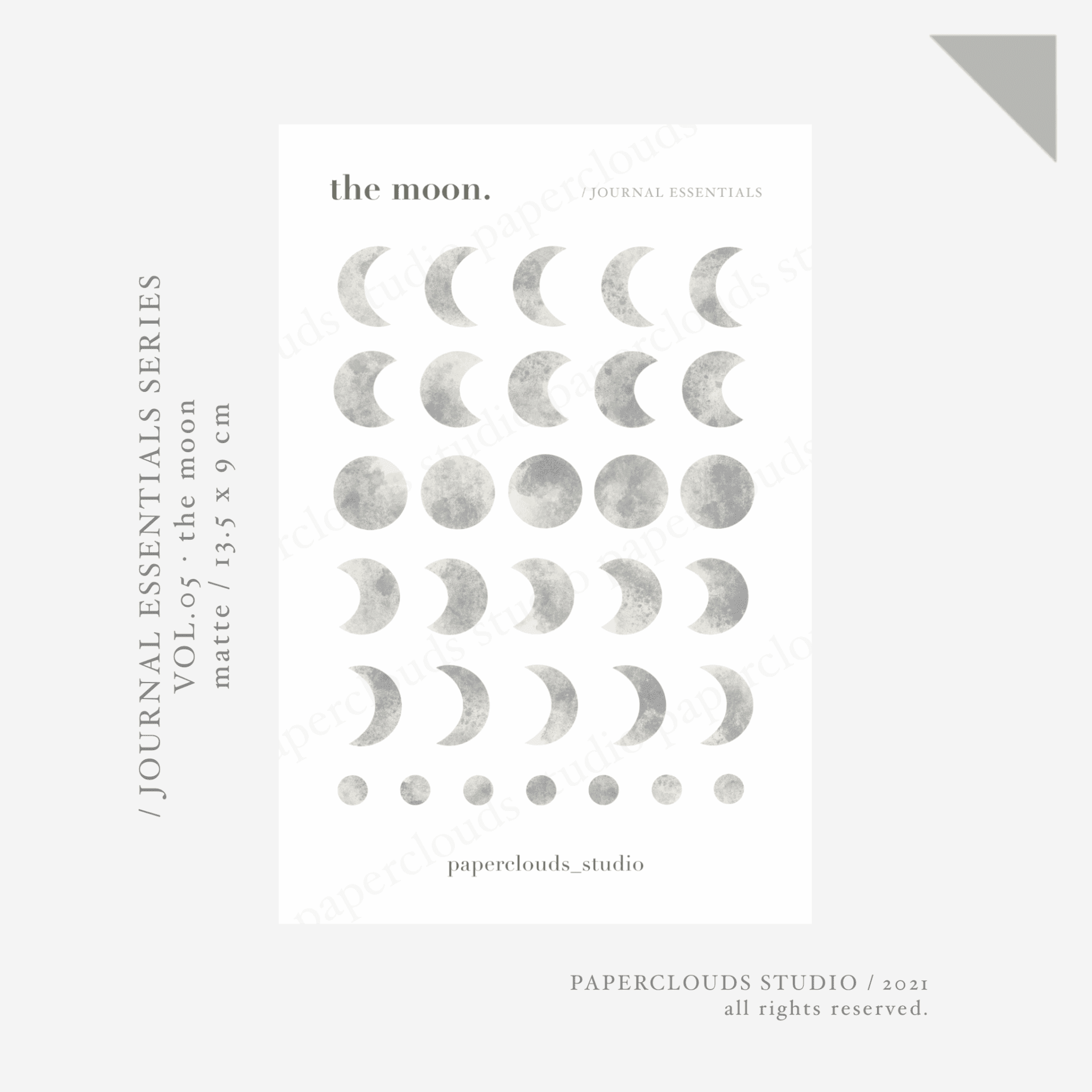 fly me to the sky - the moon / journal essentials planner stickers | paperclouds ☁️