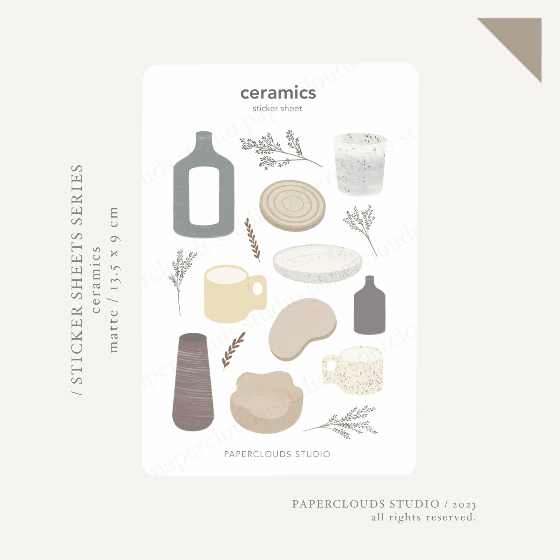 ceramics sticker sheet | paperclouds ☁️