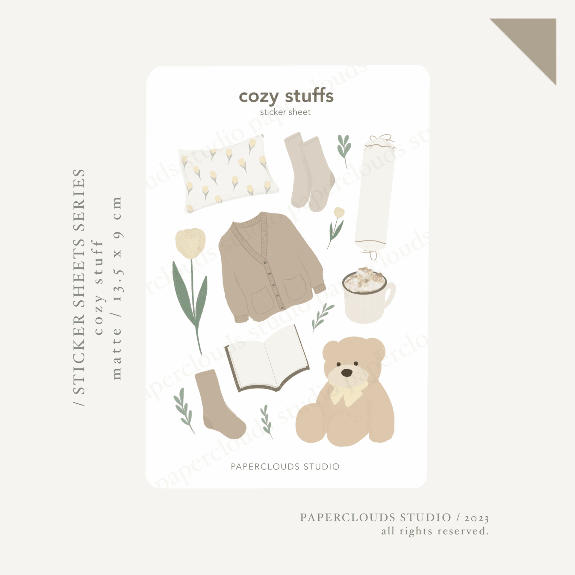 cozy stuff sticker sheet | paperclouds ☁️