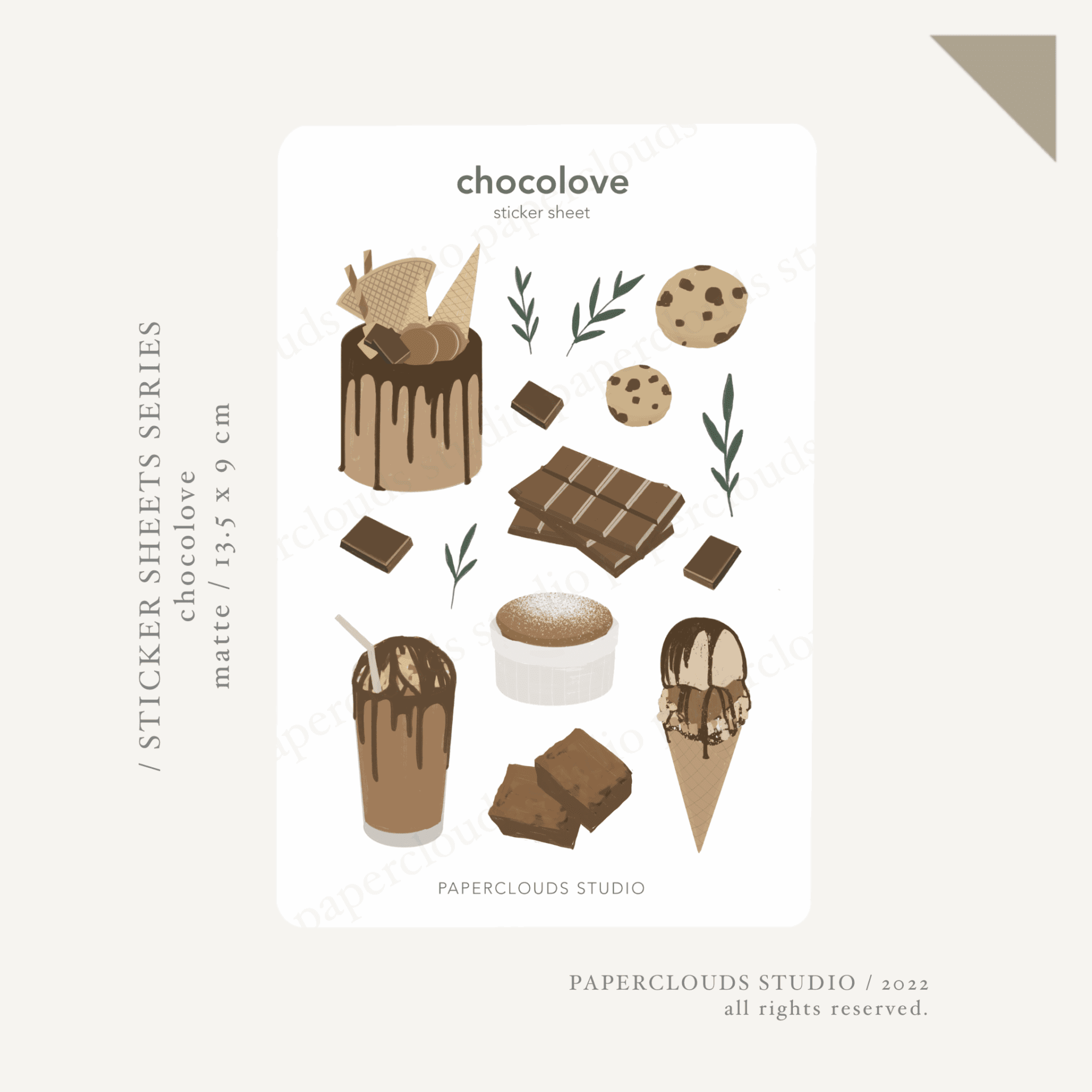chocolove sticker sheet | paperclouds ☁️