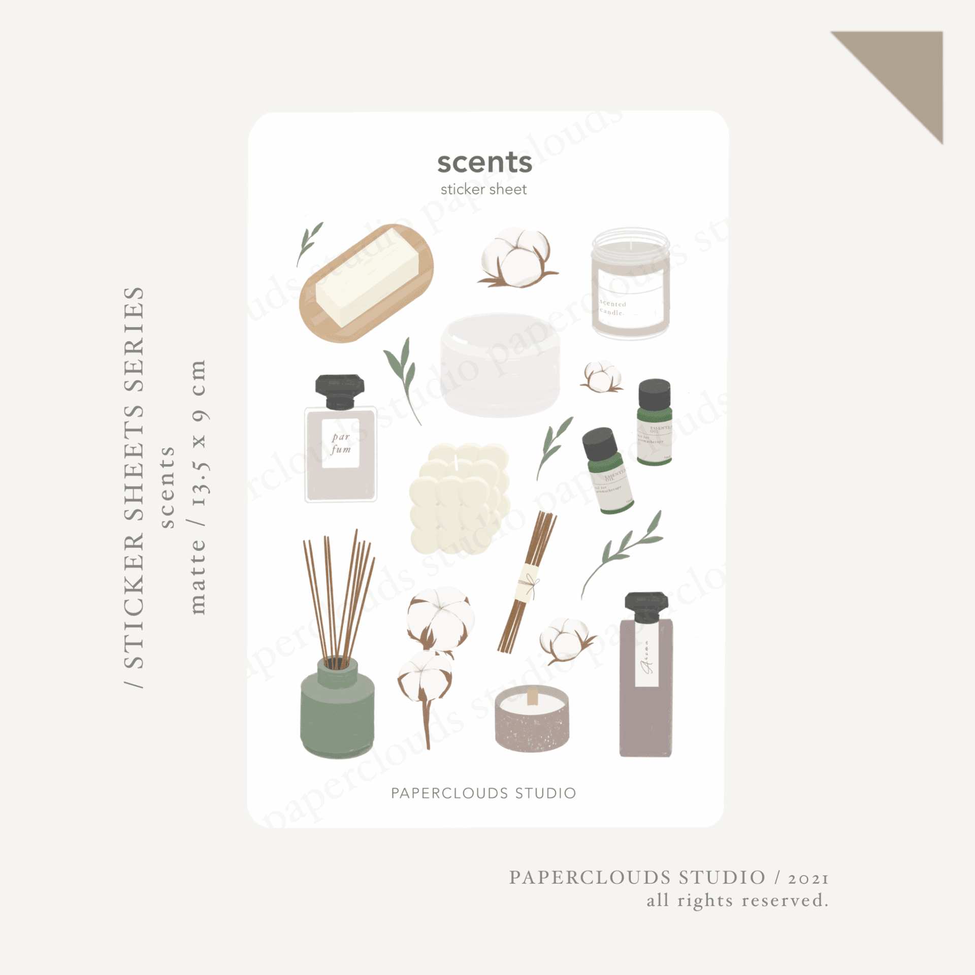 scents sticker sheet | paperclouds ☁️
