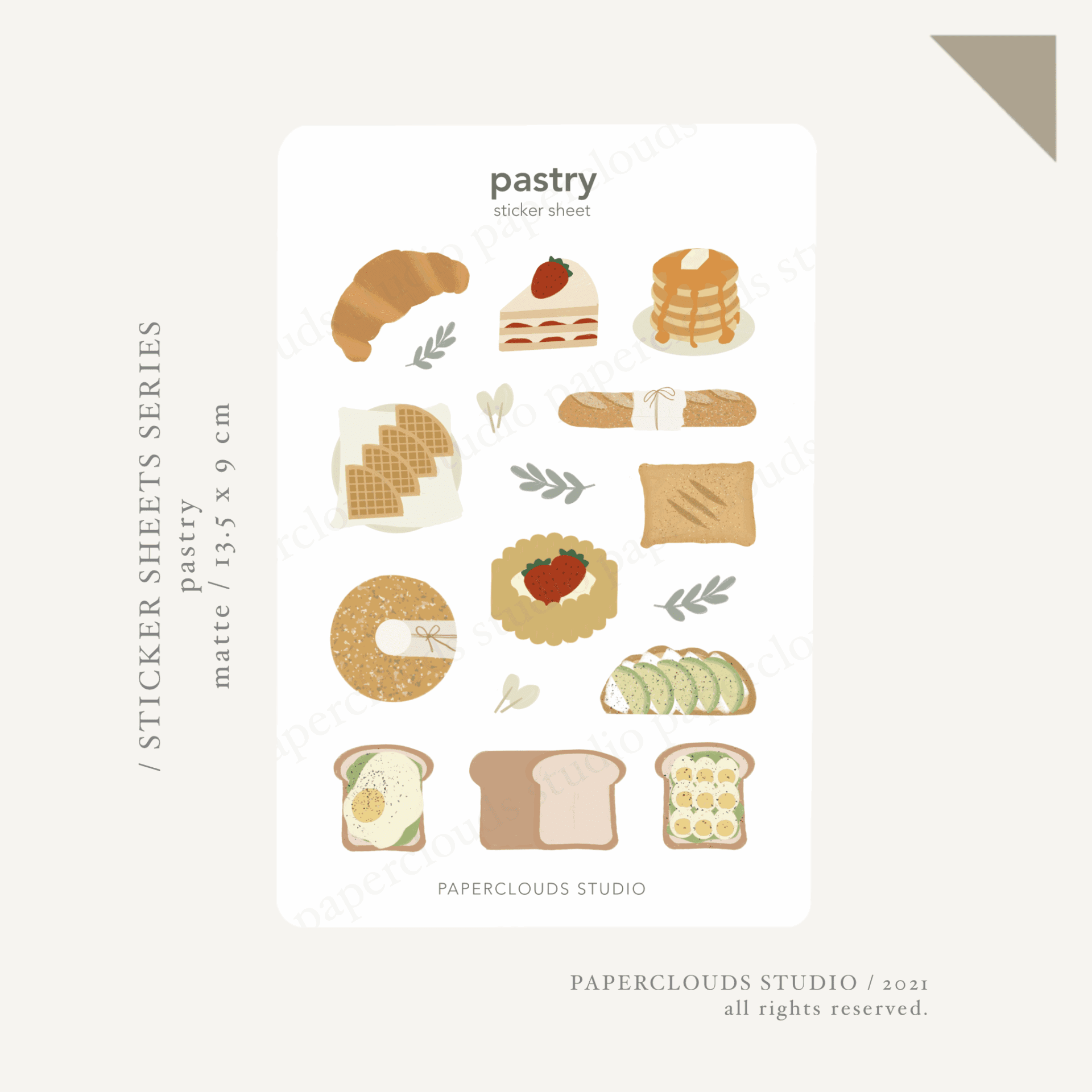 pastry sticker sheet | paperclouds ☁️
