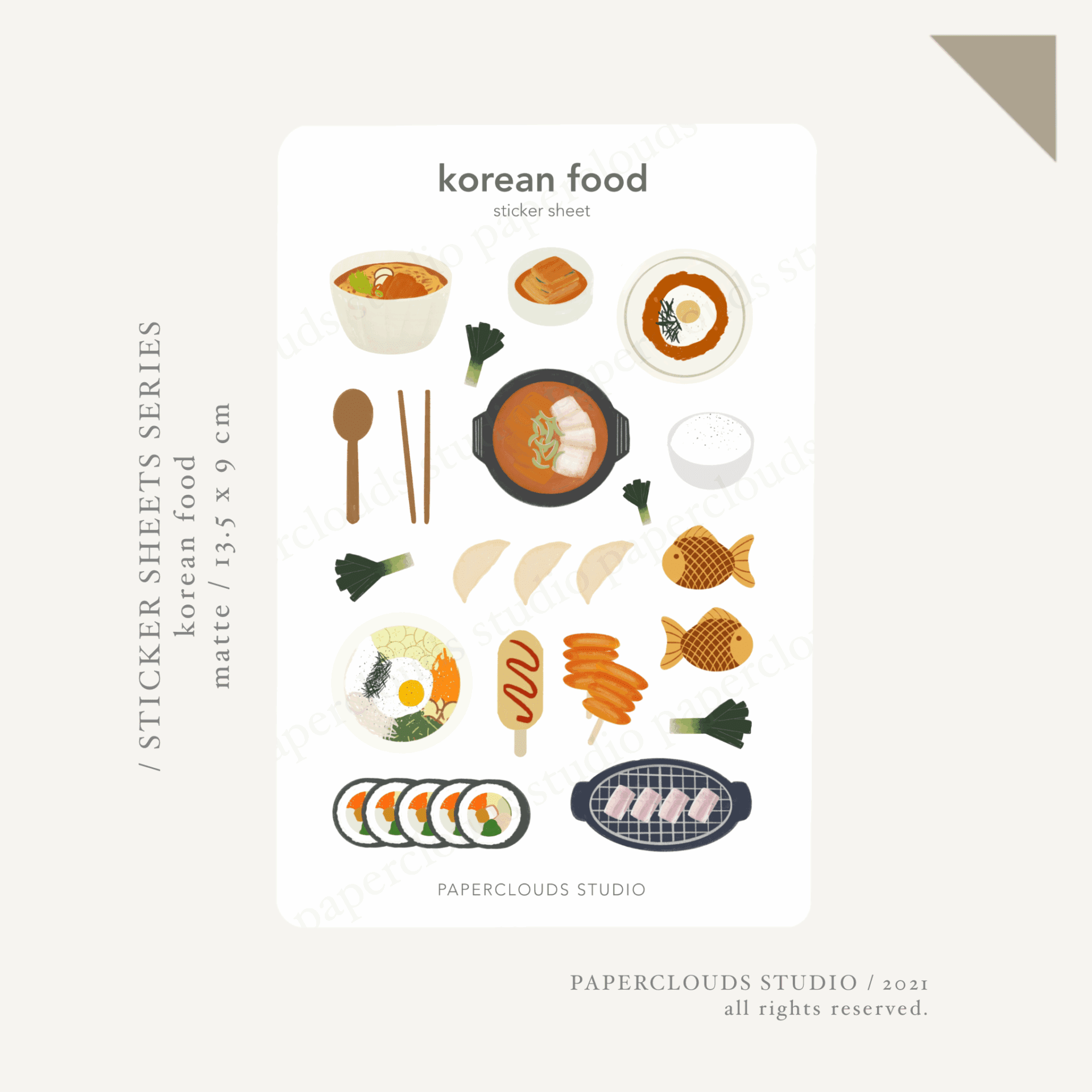 korean food sticker sheet | paperclouds ☁️