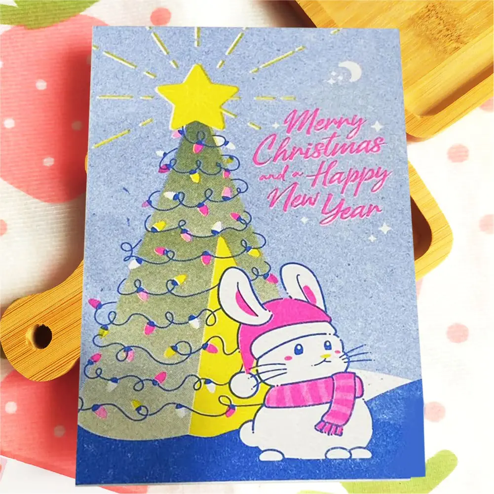 Snowbun X'mas Risograph Greeting Card (Limited Edition)