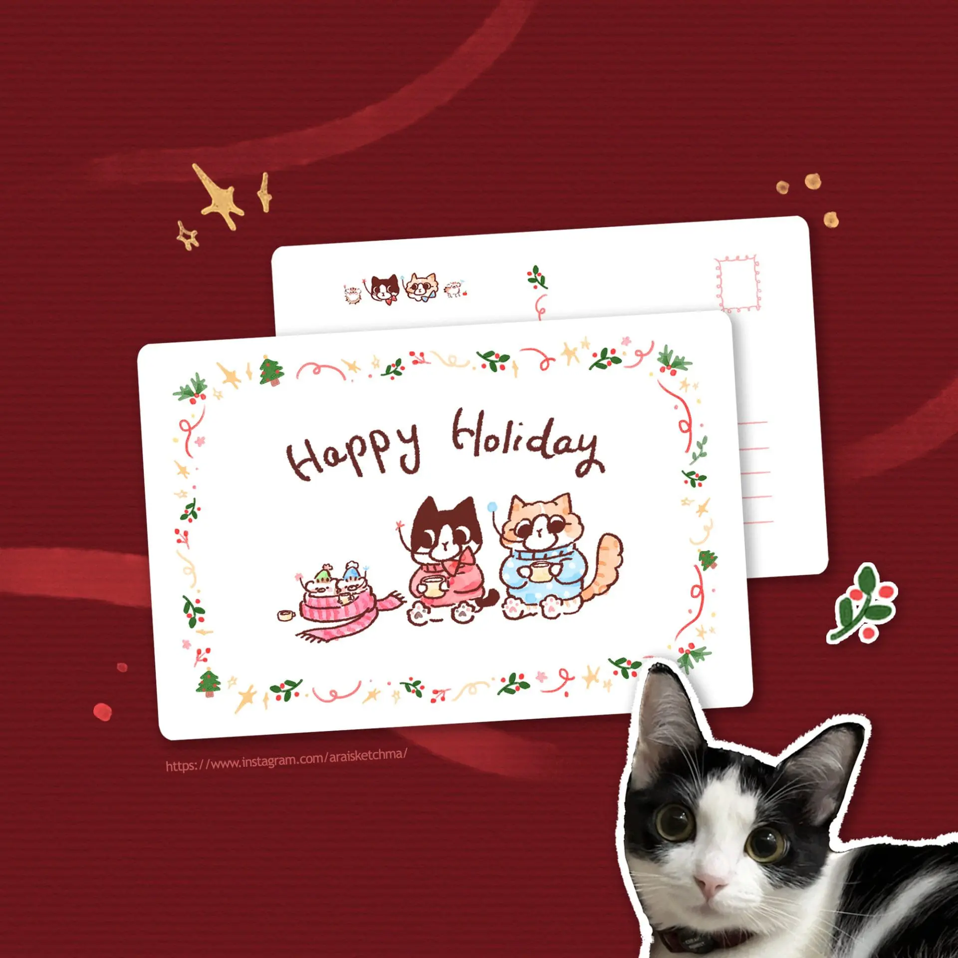 [Postcard A6] Happy Holiday! | Cozy moment