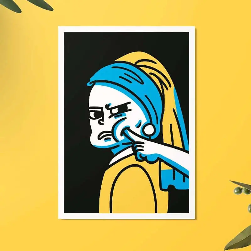 [Post Card A6] PeeYong Postcard Gift | Girl with pearl earring