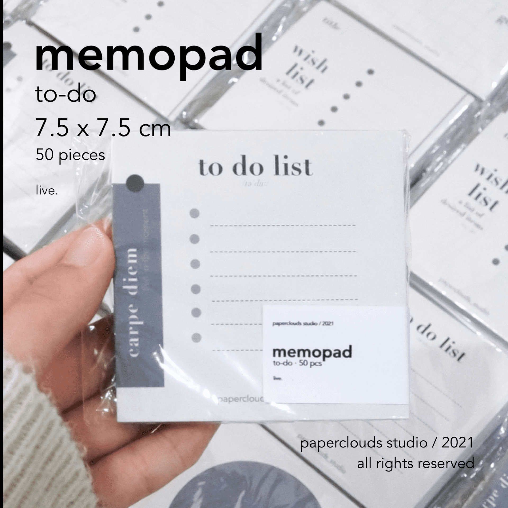 to-do list - blueming memopad series | paperclouds ☁️