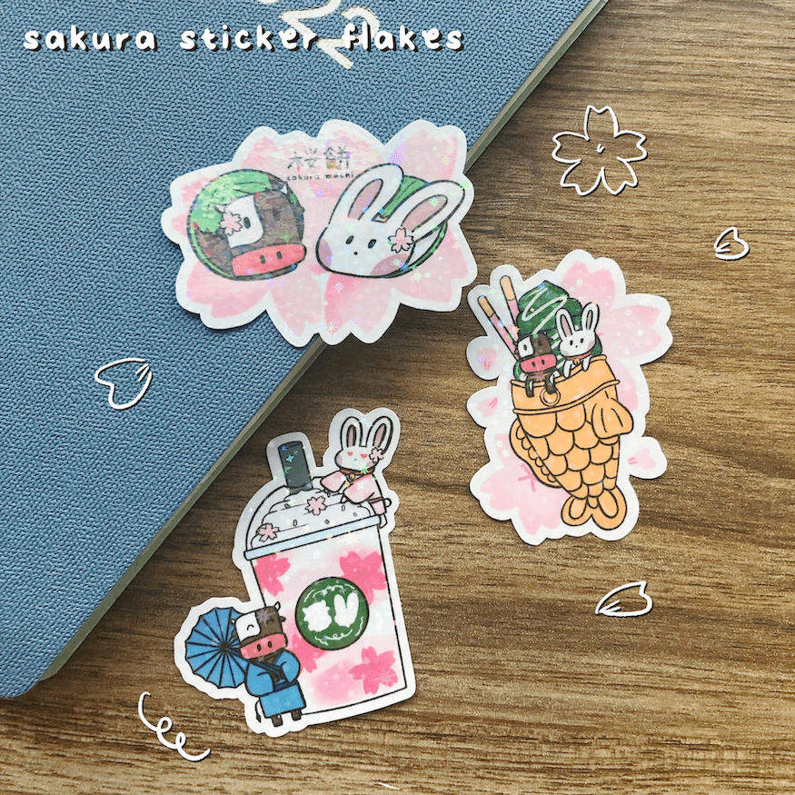 Ubi and Uggi Sakura Sticker Pack