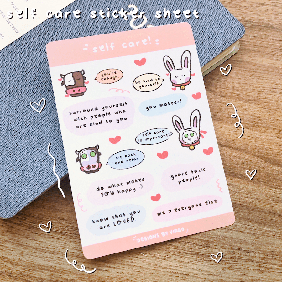 Ubi and Uggi Self Care Sticker Sheet