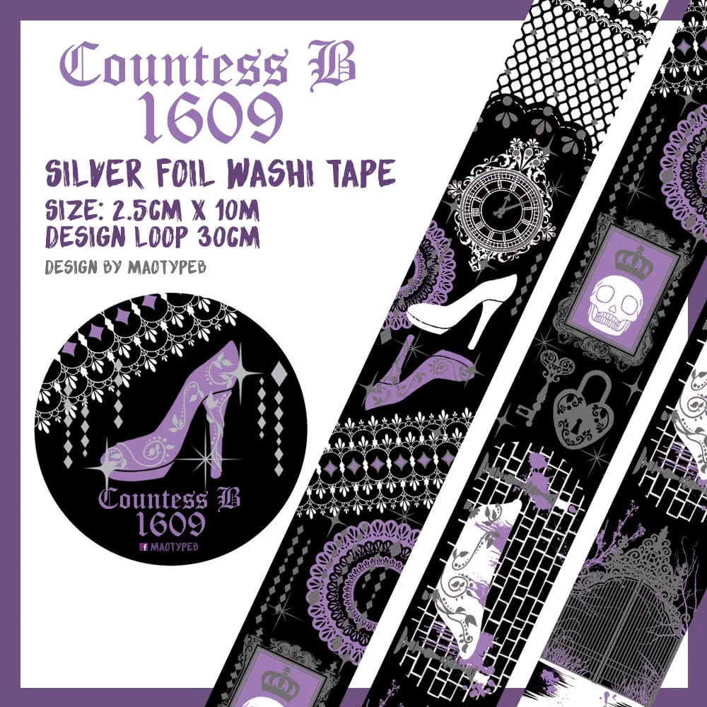 Countess B 1609 - Silver Foil Washi Tapes