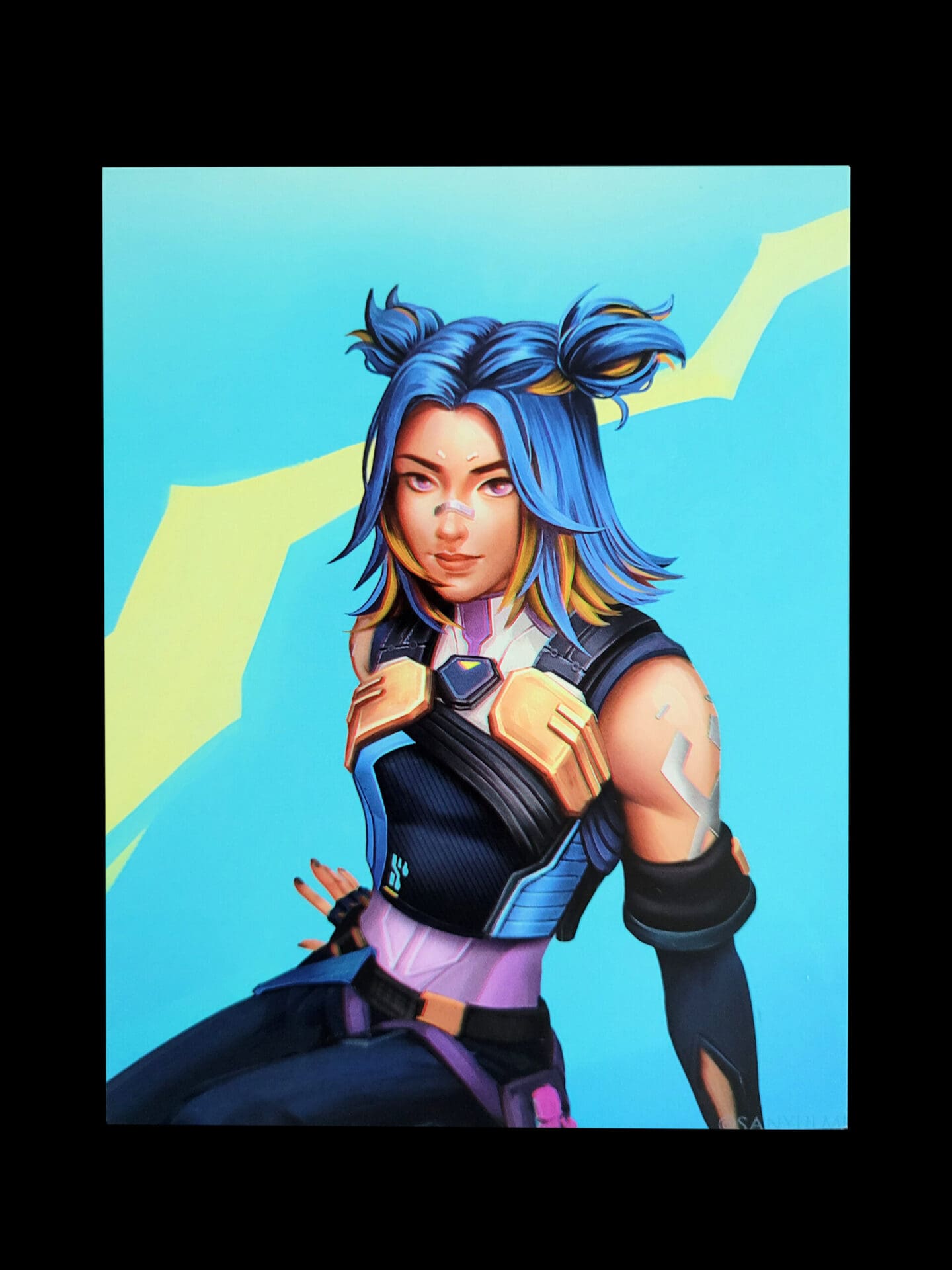 Neon Fanart A6 Art Print