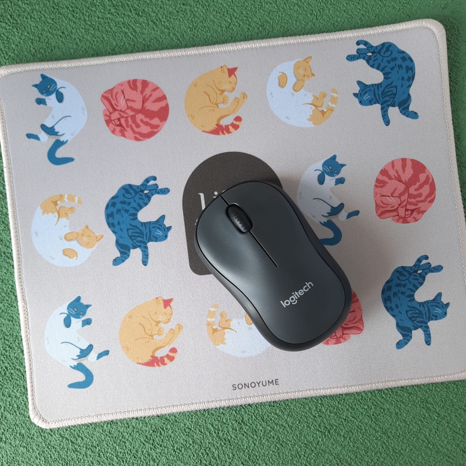 Cute illustrations cats mouse pad | Desk mat | Gaming pad | Non slip